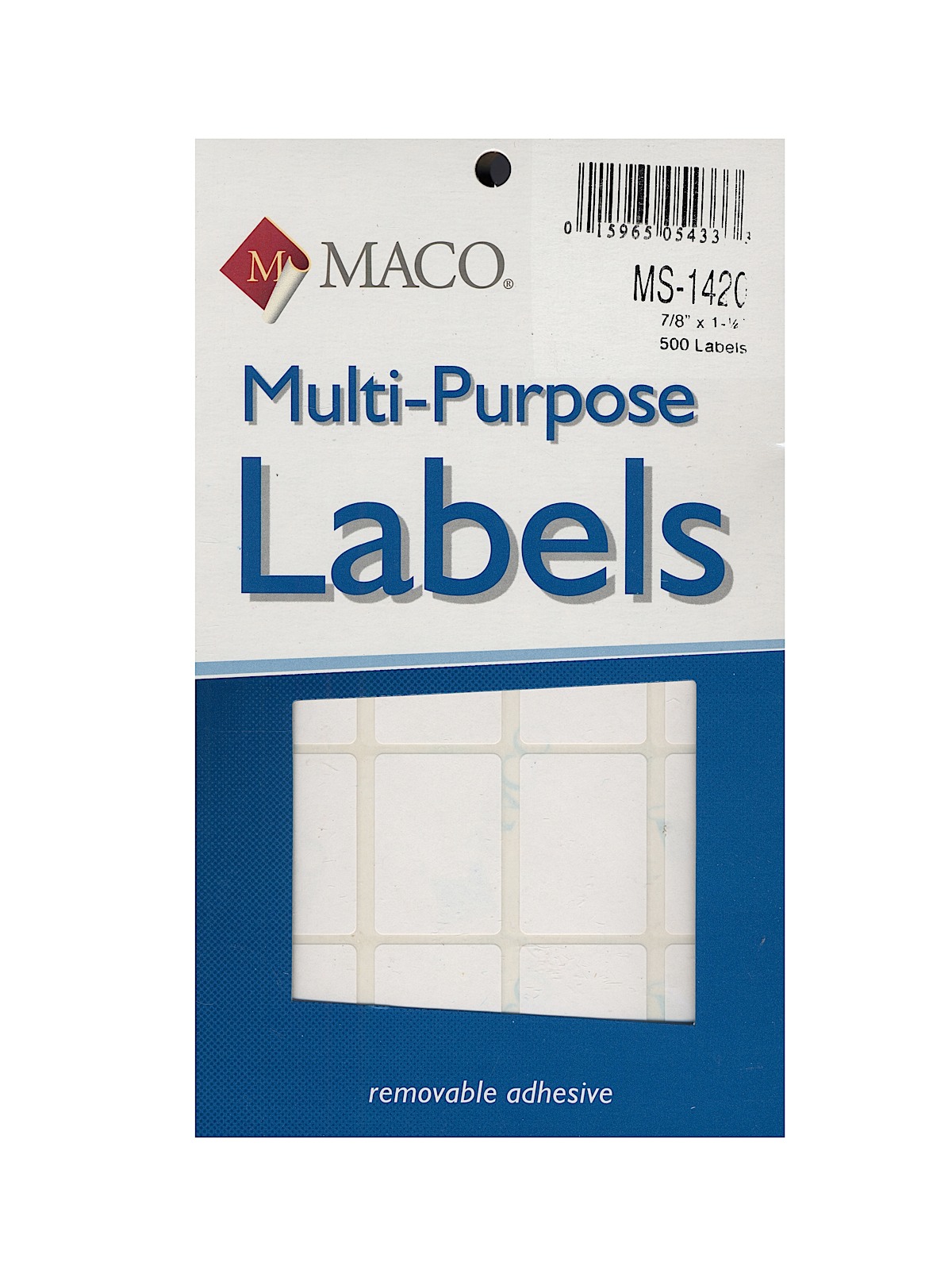 MACO White Multi-Purpose Labels - 1 1/2 MACO White Multi-Purpose Labels - 1 1/2
