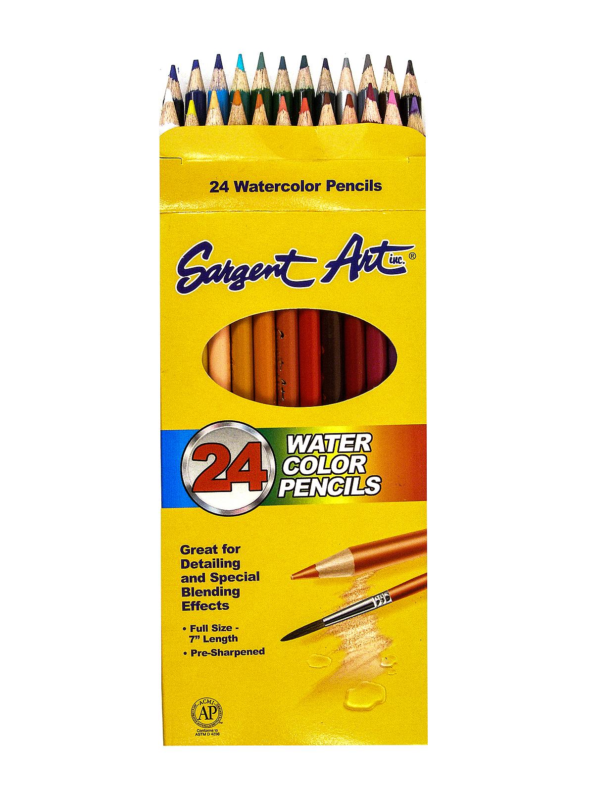 Sargent Art 24ct Sargent Watercolor Pencil 7 in 227205 for sale