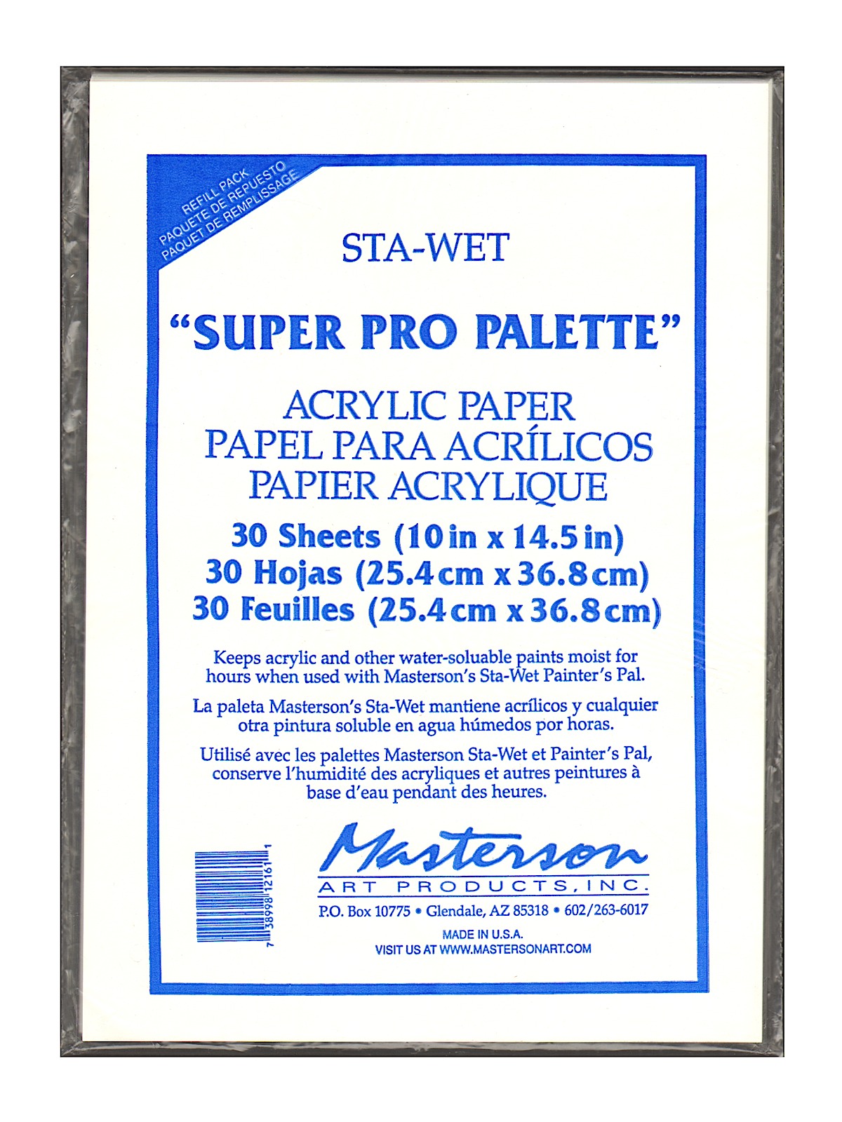 Masterson Sta-Wet Painter's Pal Palette Sponge Refill 1 Pack