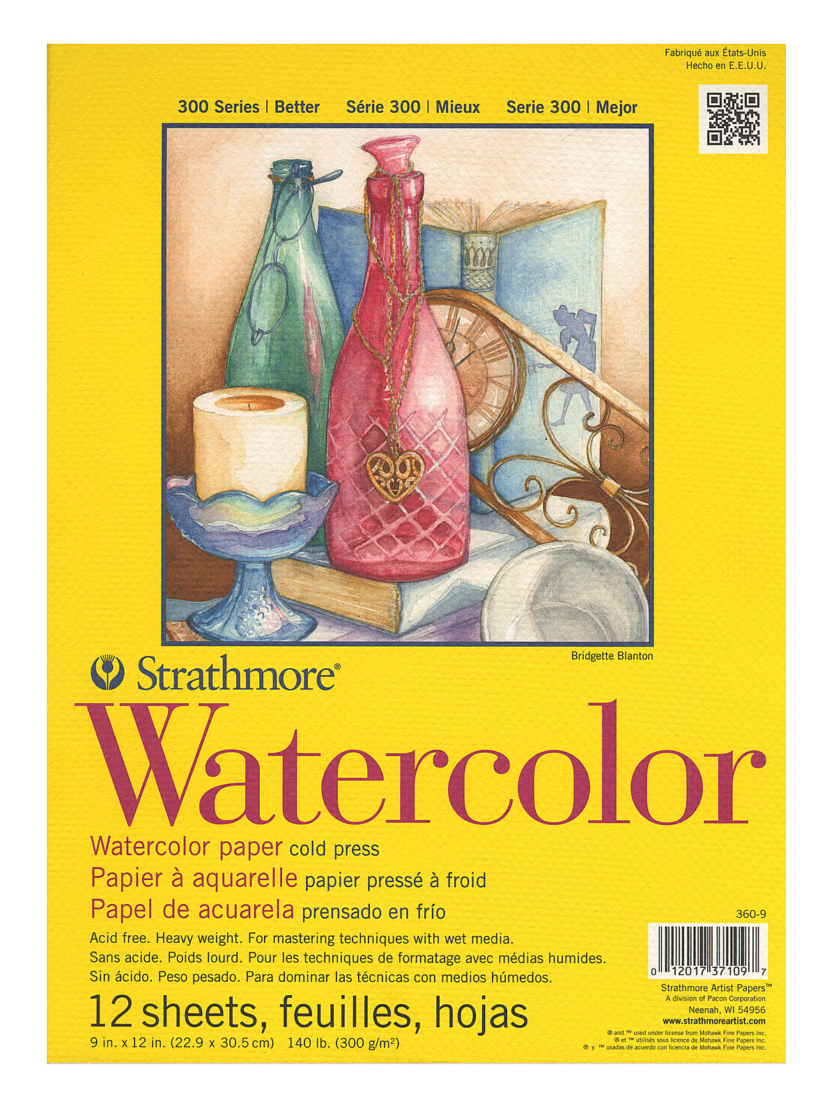 Strathmore Watercolor Paper Pad 18x24 12 Sheets