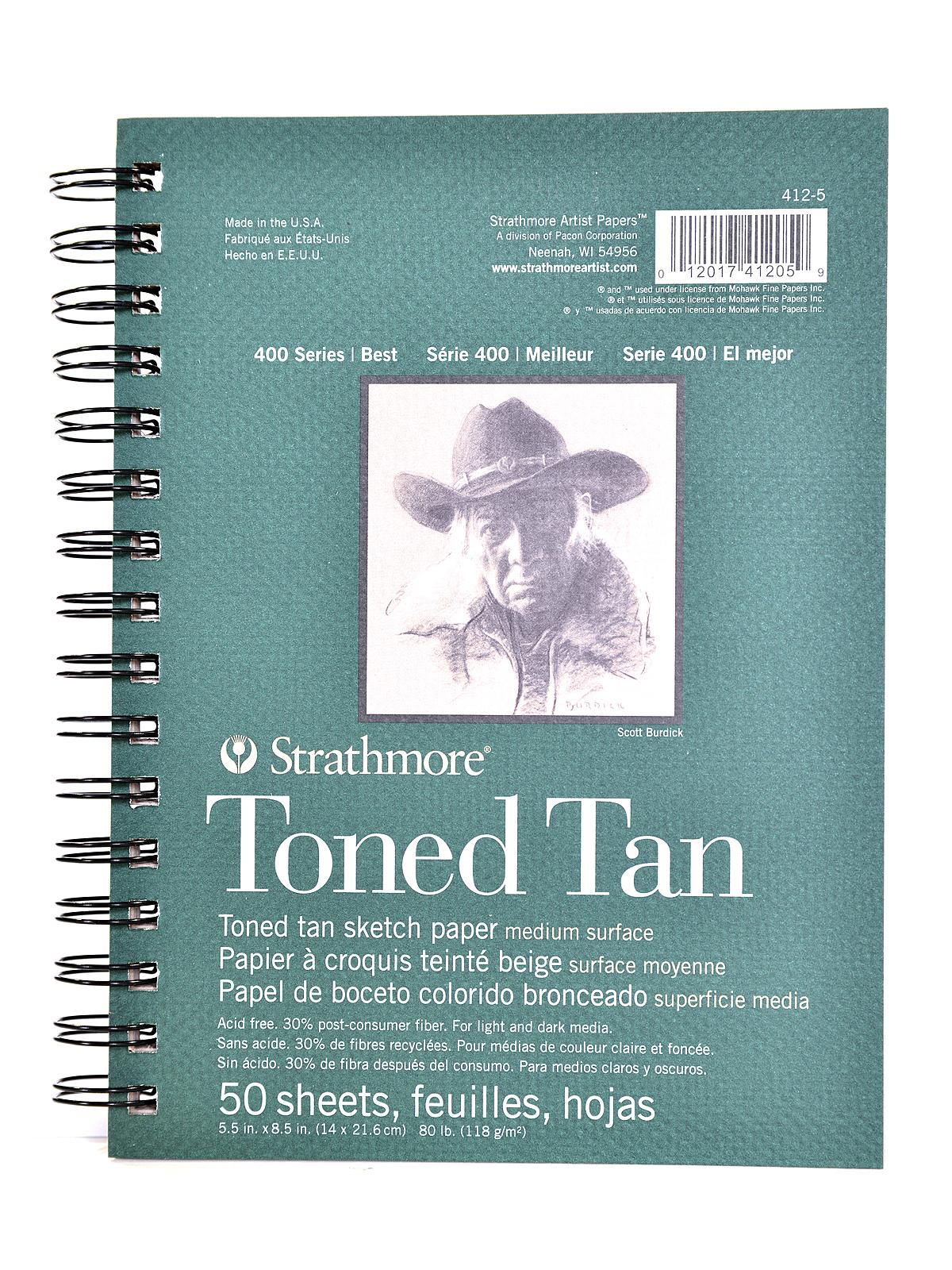 New Strathmore Sketchbook 9x12 50 Sheets Toned Tan