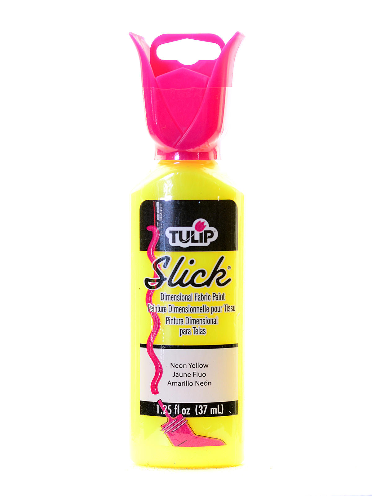 Tulip Dimensional Fabric Paint 1.25oz - Metallic Black - The Paint and  Party Place