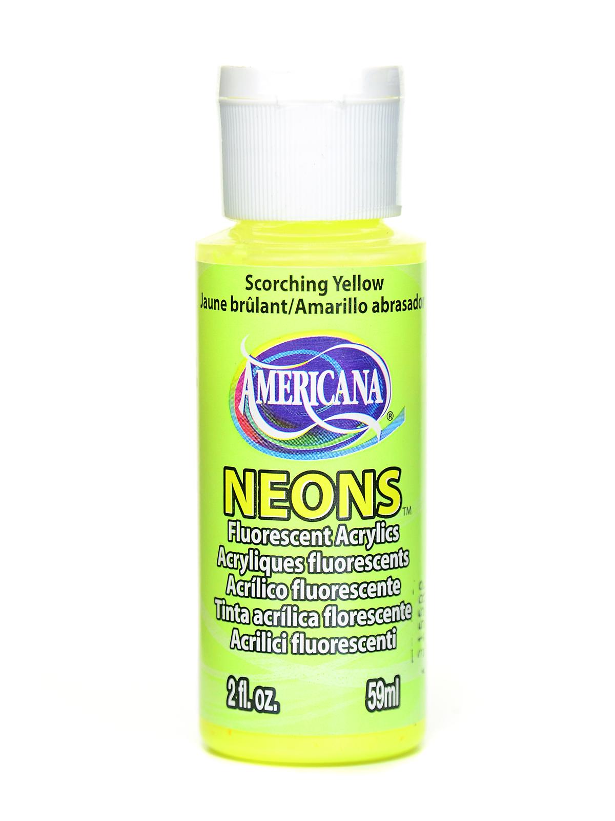 Americana® Neons Fluorescent Acrylic Paint, 2oz.
