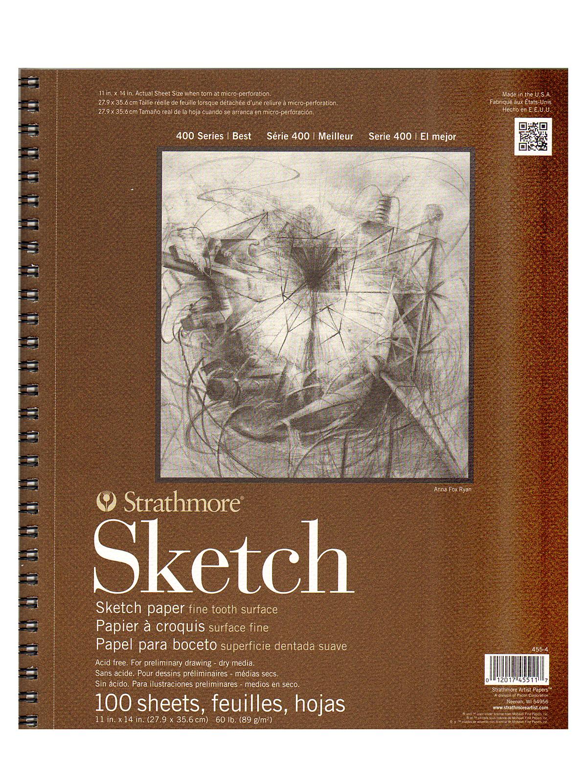 Strathmore Sketch Paper Pad, 300 Series, Spiral-Bound, 18in x 24in, 30  Sheets