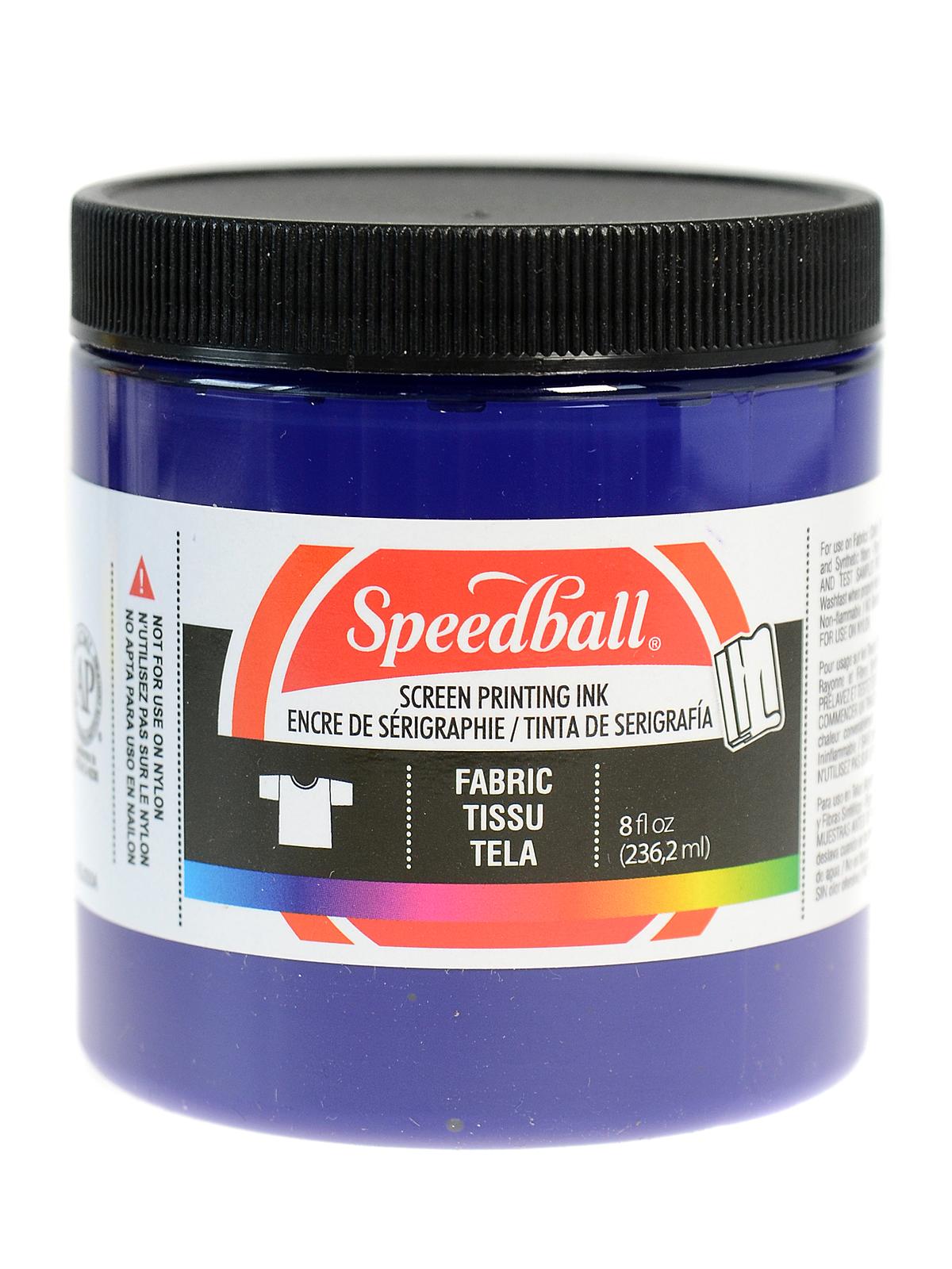 Speedball : Fluorescent Fabric Screen Printing Ink : 8oz : Blue