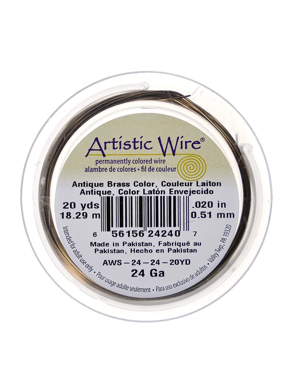 CRAFT WIRE 24GA ROUND 10YD NON TARNISH GOLD