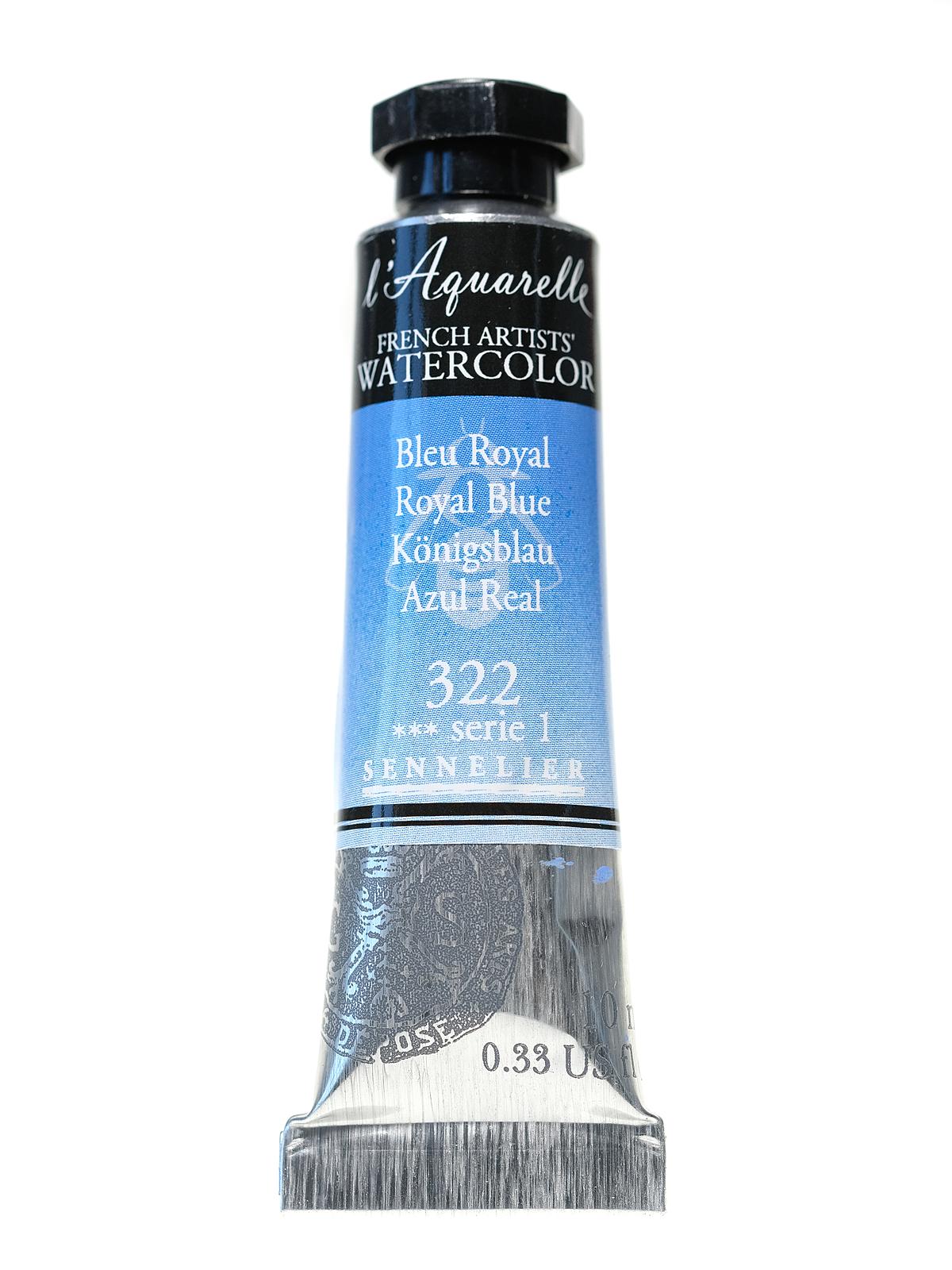 L'Aquarelle French Artists' Watercolor Sennelier Blue, 10 mL, C52 (Pack of 3)