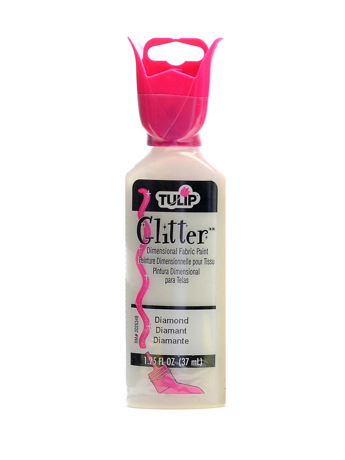 Tulip Fabric Spray Paint Pink Diamond Glitter 4 OZ