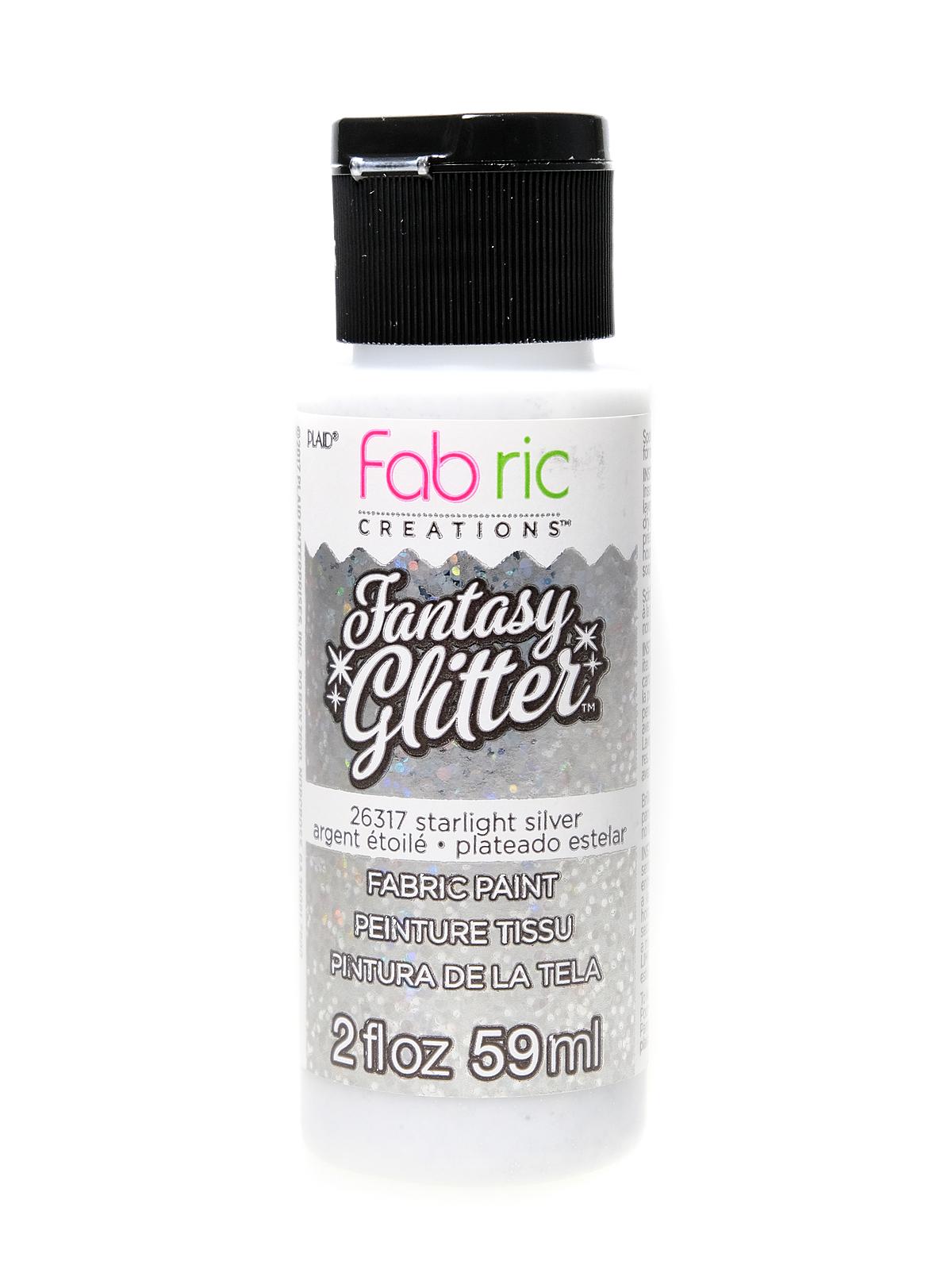 Fabric Creations Fantasy Glitter Fabric Paint 2Oz-Cosmos