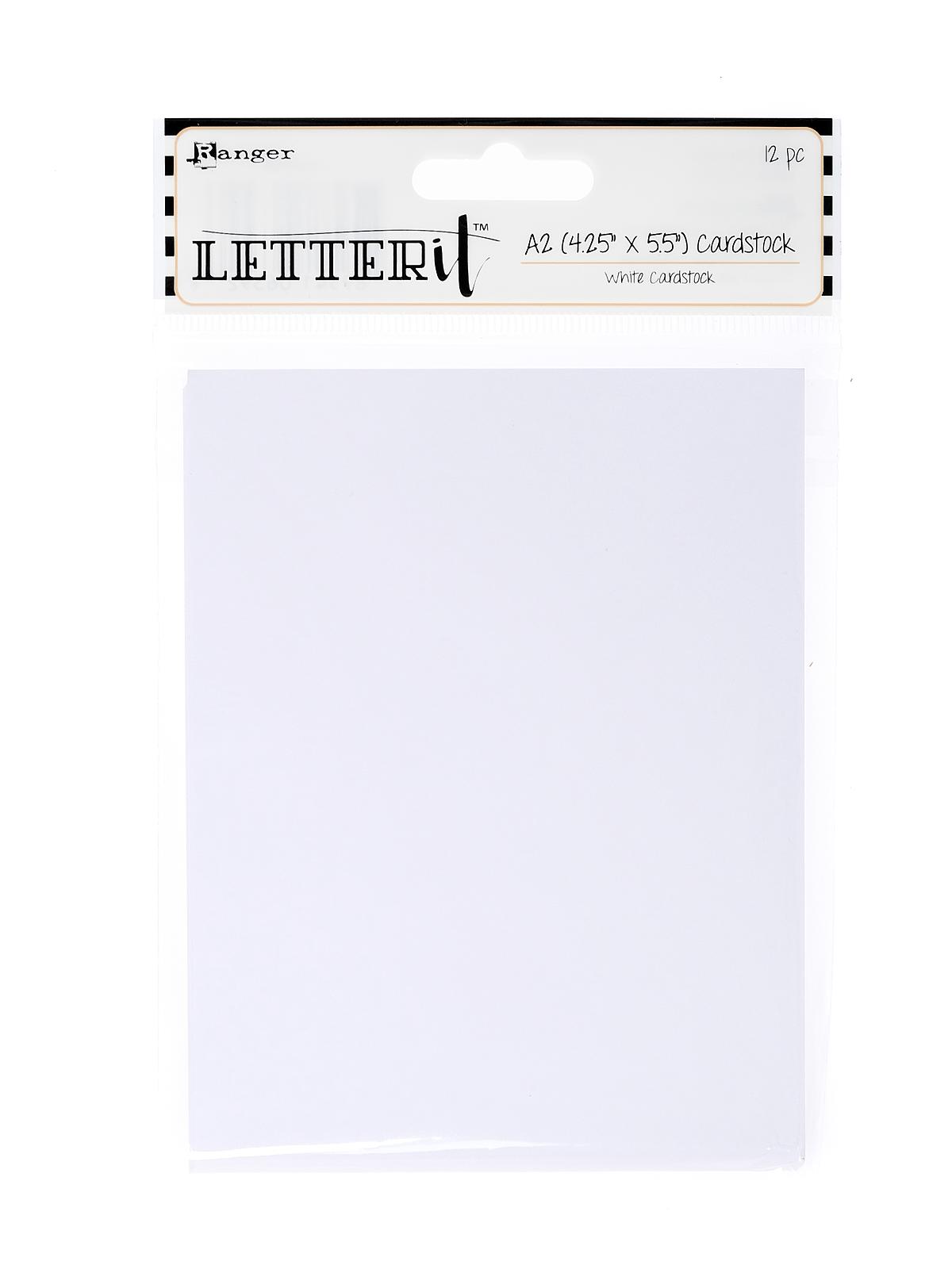 Ranger Ivory Letter It Cardstock 4.25x5.5 12/Pkg