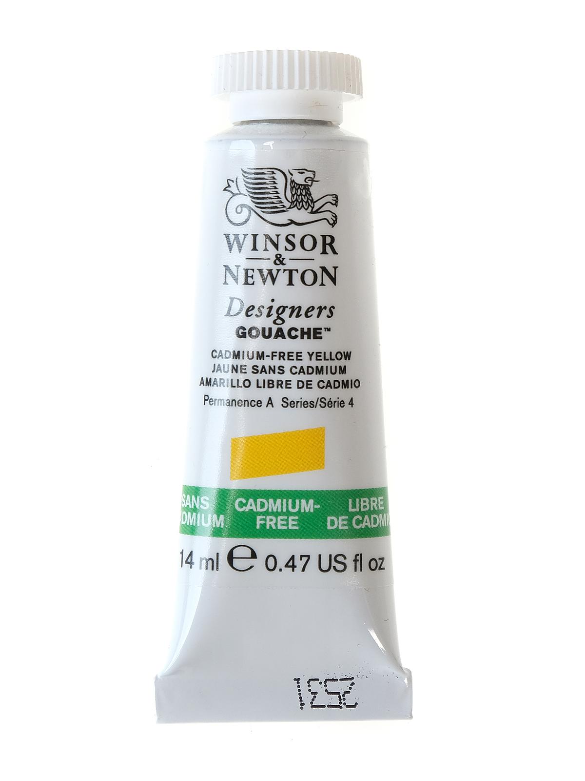 Winsor & Newton Designers Gouache 14ml Tube - Cadmium Yellow Deep