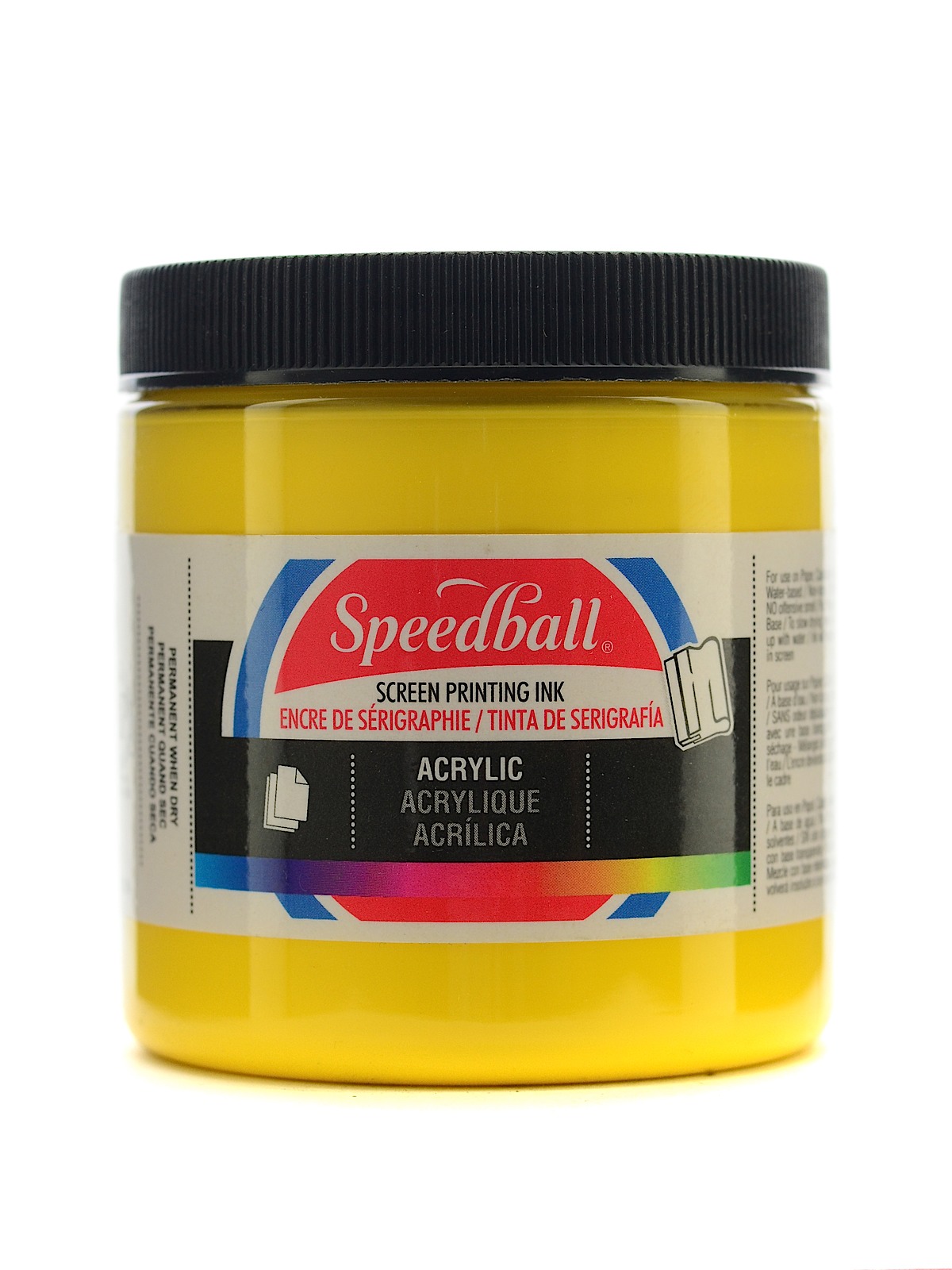 Speedball 4504W Fabric Screenprinting Ink Set, Black, Green, White, Blue, Yellow, Red