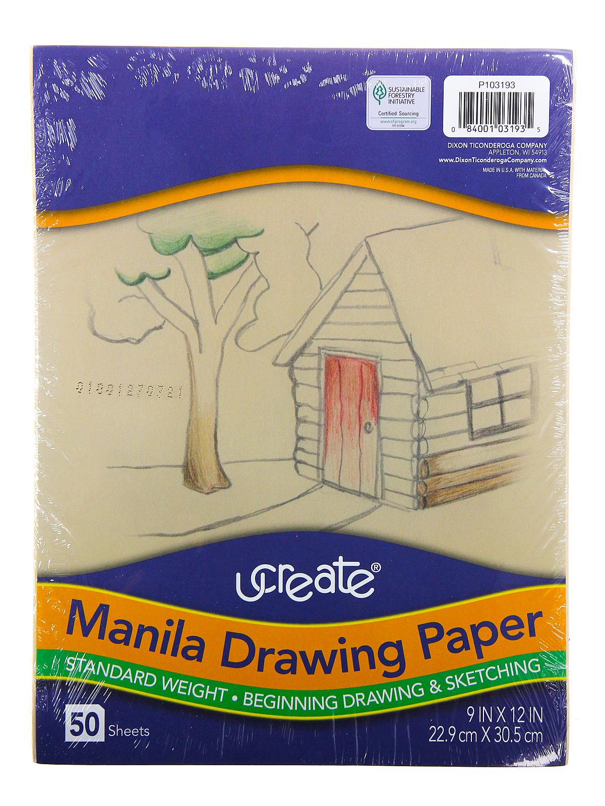 Pacon Cream Manila Drawing Paper, 50 lbs, 18 x 24, 500 Sheets/Pack
