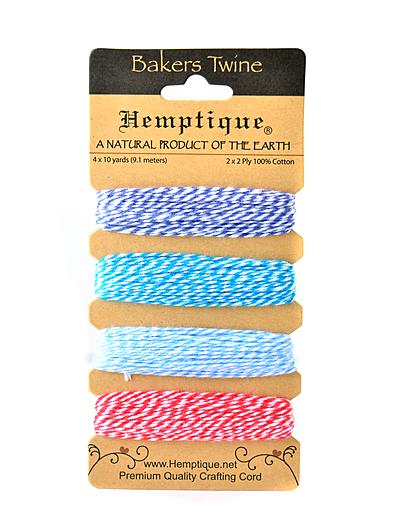 Hemptique He 6 Color Bakers Twine Card - Mika